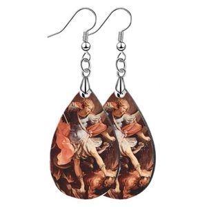 Catholic St Michael the Archangel earrings